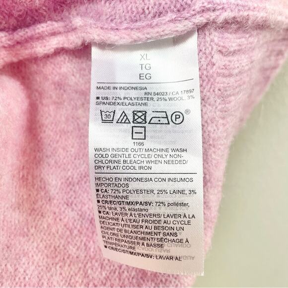 NEW Old Navy Wool Blend Cozy Crew-Neck Pink Ombré Sweater Women's XL $45 - Picture 11 of 11